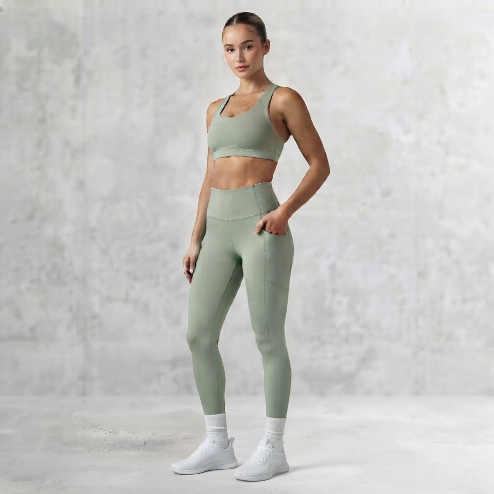 Victoria's Secret New Sz XS High Rise Essential Legging W/ Side Pockets NWT Sage
